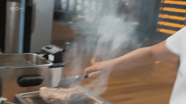 Cook Meat GIF by MasterChefAU