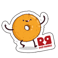 redrooster_au chicken pineapple rooster red rooster Sticker