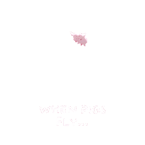 Flying Pig Sticker by PositivelyPigasus