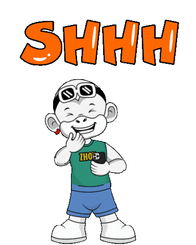 Silence Shut Up Sticker by Zhot