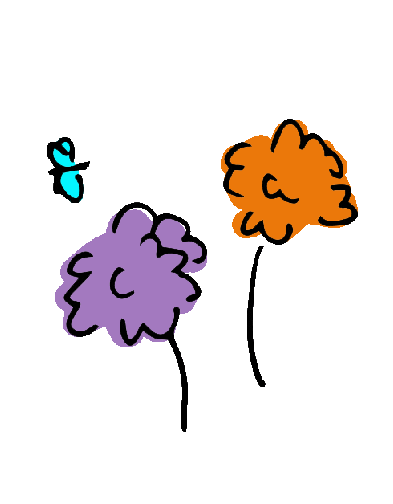 Flower Orange Sticker