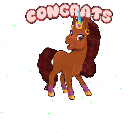 Awesome Congrats Sticker by Afro Unicorn