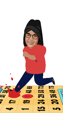 Happy Run Sticker by Bingo Drive