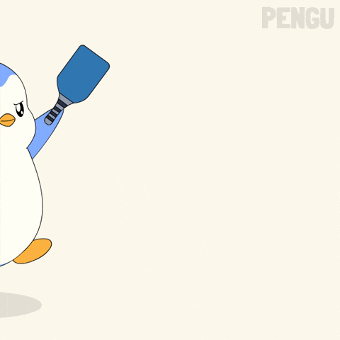 Sport Serve GIF by Pudgy Penguins
