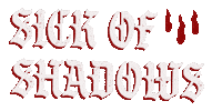iamsickofshadows logo red black artist Sticker