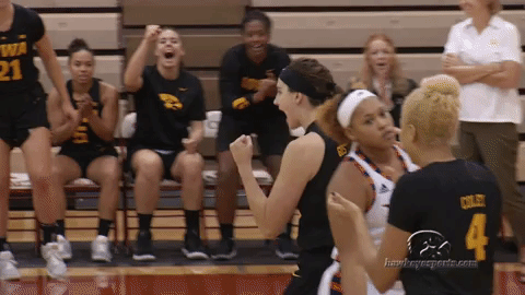 Womens Basketball Hawks GIF by University of Iowa Hawkeyes Athletics