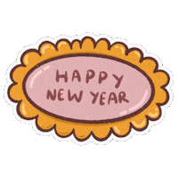 New Year Sticker Sticker