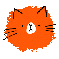 Happy Cat Sticker by Linzie Hunter