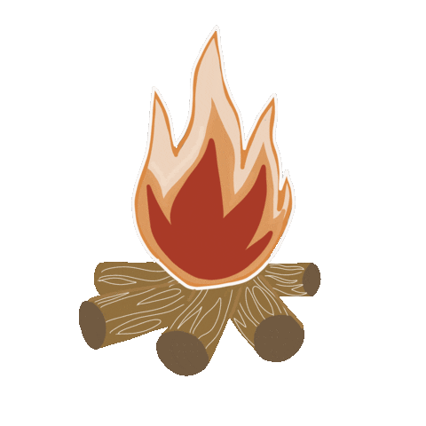 Tatianaariel giphyupload fire camping camp Sticker