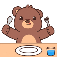 Teddy Bear Eating Sticker by BEARISH