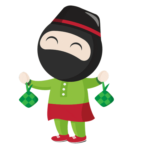 Raya Ketupat Sticker by ninjavanmalaysia