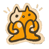 Cat Waiting Sticker by Abitan