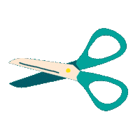 Scissors Ponytail Sticker by Wigs For Kids