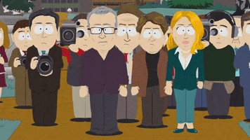 reporters crowd of people GIF by South Park 