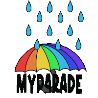 finnadora rainbow pretty colorful rain Sticker