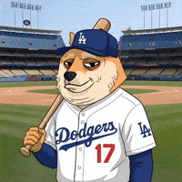 Los Angeles Dodgers Illustration GIF by Doge Pound