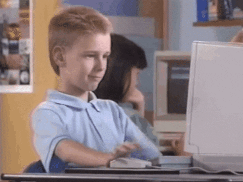 Video gif. Kid nods as he looks at a retro computer monitor. The screen reads, “Know where the candidates really stand. Guides.vote.” The boy then looks at us and nods, giving us a thumbs up.