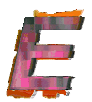 Glitch E Sticker by #BASILIO