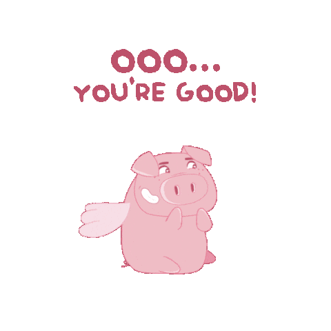 Thats Good Flying Pig Sticker by PositivelyPigasus