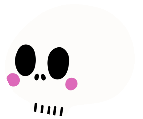 Halloween Skull Sticker by Nutmeg and Arlo