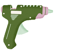 Diy Glue Gun Sticker by Apartment Therapy