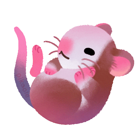 Mouse Grooming Sticker by pikaole