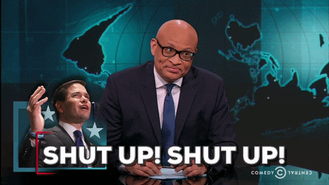 larry wilmore shut up GIF by The Nightly Show