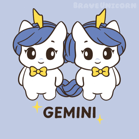 Zodiac Sign Twins GIF by Brave Unicorn