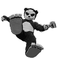 Angry Panda Sticker by Endangered Labs
