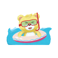 Bear Swim Sticker by Promina Indofood