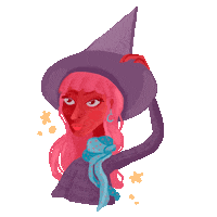 marimiilustra witch bruxa wicca filhadelilith Sticker