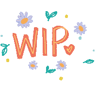 paola_koala work flowers colorful lettering Sticker