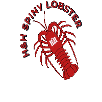 Red Lobster Seafood Sticker by H&H Fresh Fish