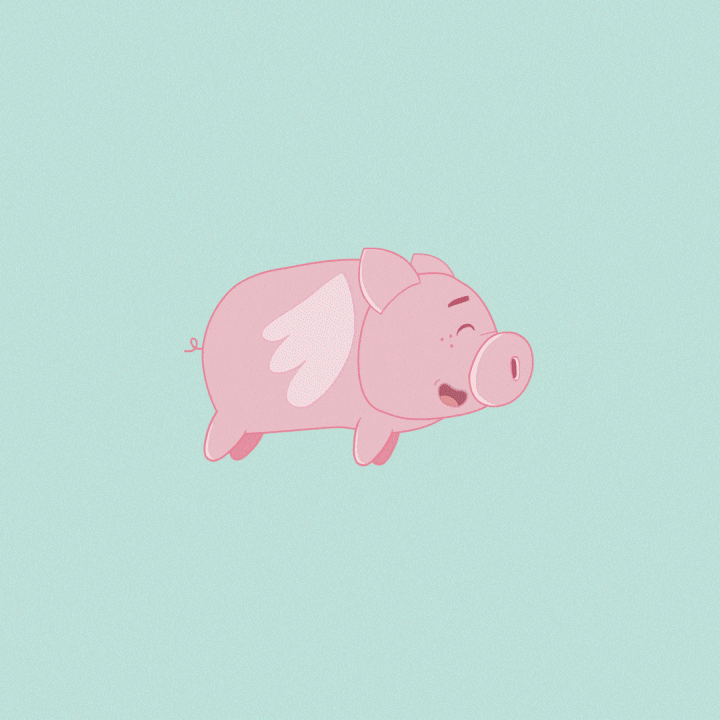 Flying Pig GIF by PositivelyPigasus