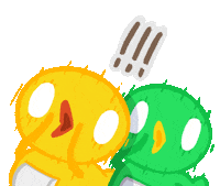 Crazy Wheeln Bird Sticker