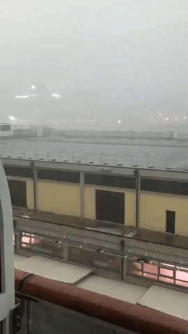 Cruise Ship Passenger Witnesses 'Violent' Storm Hitting Venice