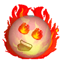 Angry Fire Sticker by junjun_pontan
