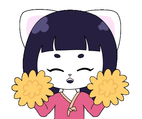 jeyi_ch giphyupload cat kawaii yay Sticker