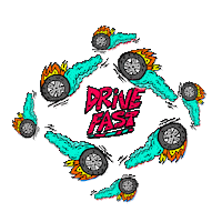 Racing Driving Sticker by Nuttz