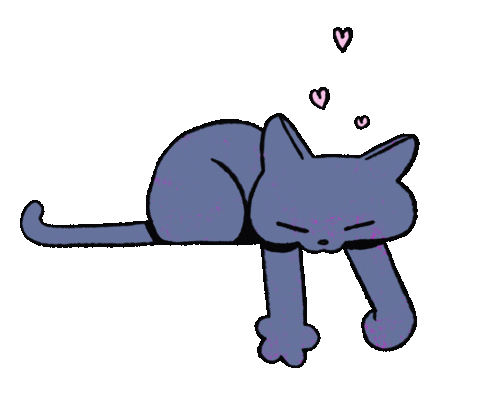 Cat Hearts Sticker by Chloe the Illustrator