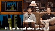 RETROREPLAY nolan north troy baker retro replay naked guy GIF