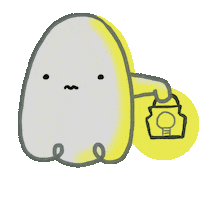 borismajon scared light ghost scream Sticker