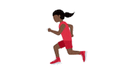 Woman Running Sticker by EmojiVid