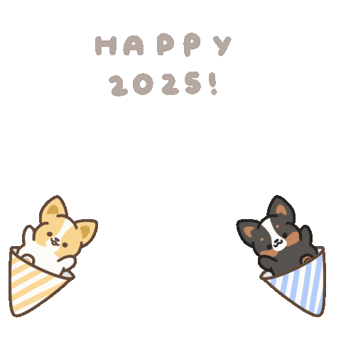 New Year Celebration Sticker by corgiyolk