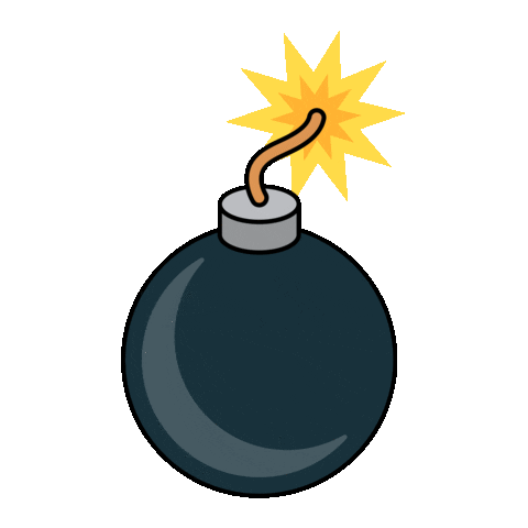 Boom Bomb Sticker by Marcela Illustrates