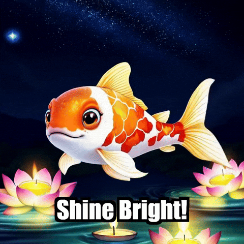 Shine Bright Koi Fish GIF by TheConfishius