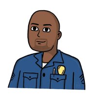 artbyricag the rookie wade grey Sticker
