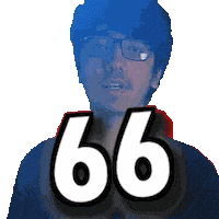 Sixty Six Number Sticker