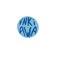 inkiawa blue dynamic blob inkiawa Sticker