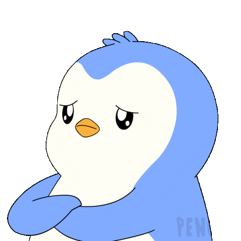 Sad Still Waiting Sticker by Pudgy Penguins